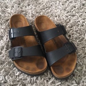 Black Arizona Birkenstock sandals
